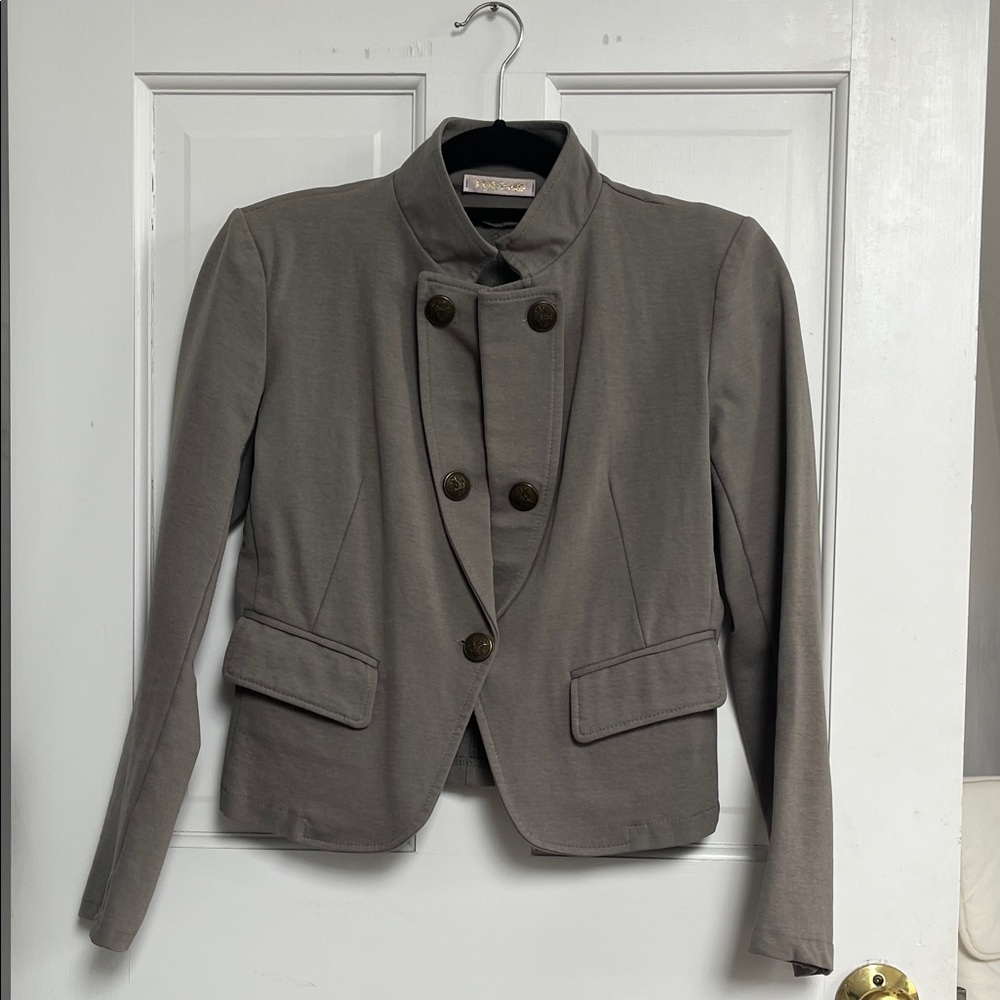 The End Charcoal Military Inspired Women's Blazer Size S